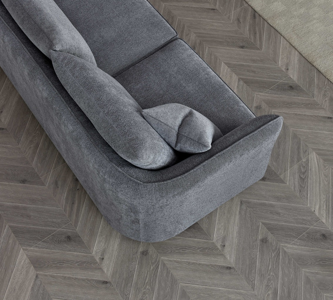 Rubin Right Corner Sofa in Charcoal Boucle