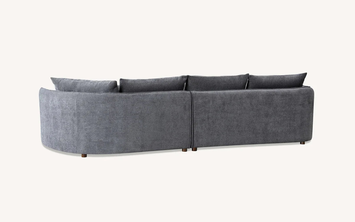 Rubin Right Corner Sofa in Charcoal Boucle
