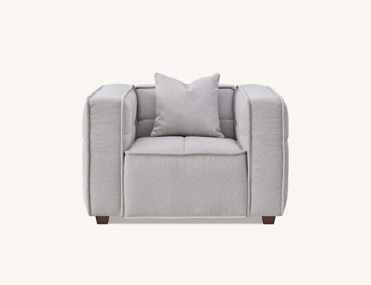 Murray Armchair in Putty Boucle Fabric