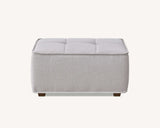 Murray Footstool in Putty Boucle Fabric