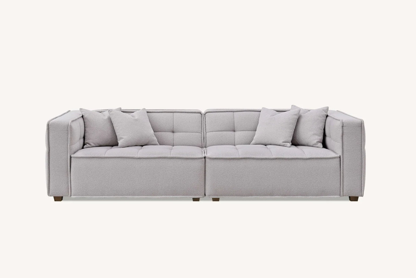 Murray 4 Seater Sofa in Putty Boucle Fabric