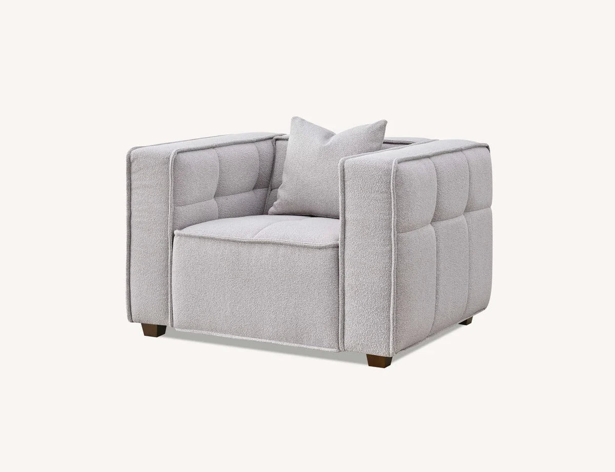 Murray Armchair in Putty Boucle Fabric