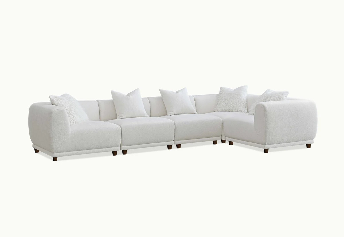 Lottie Right Corner Sofa in Polar Boucle