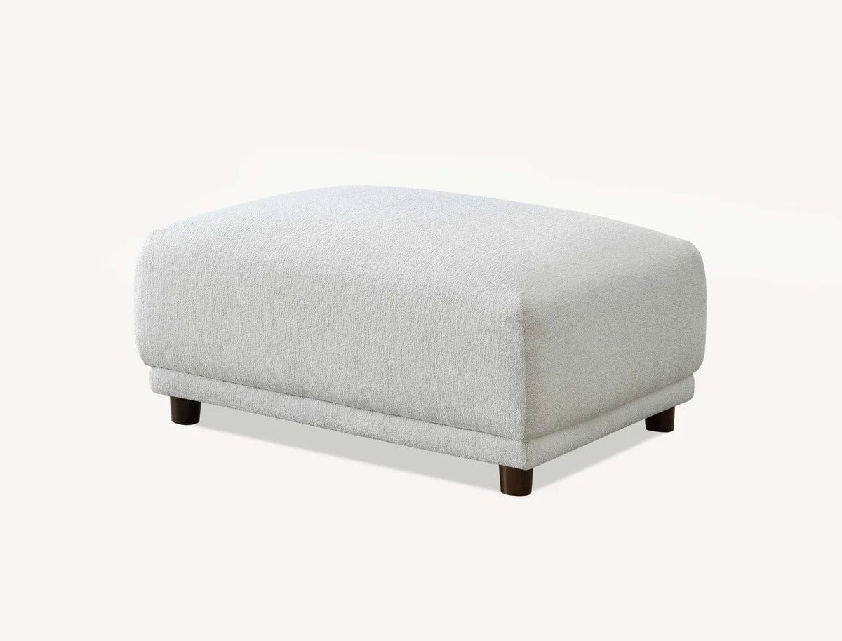 Lottie Footstool in Polar Boucle