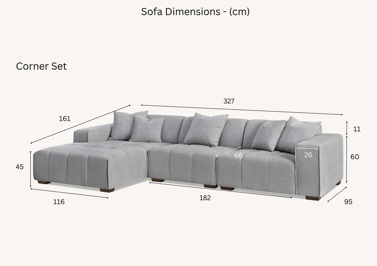 Leanord Sofa in Cloudy Grey Boucle