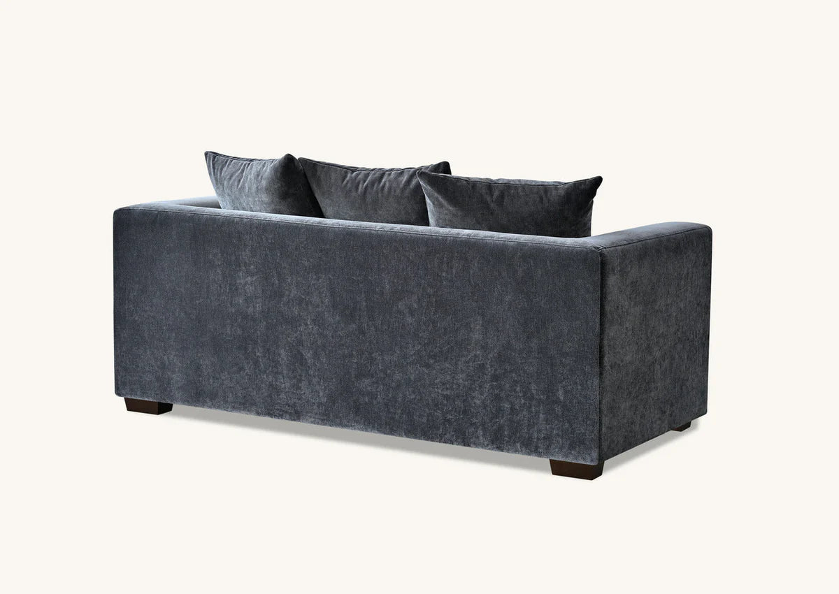 Gramercy 2 Seater Sofa in Steel Velvet