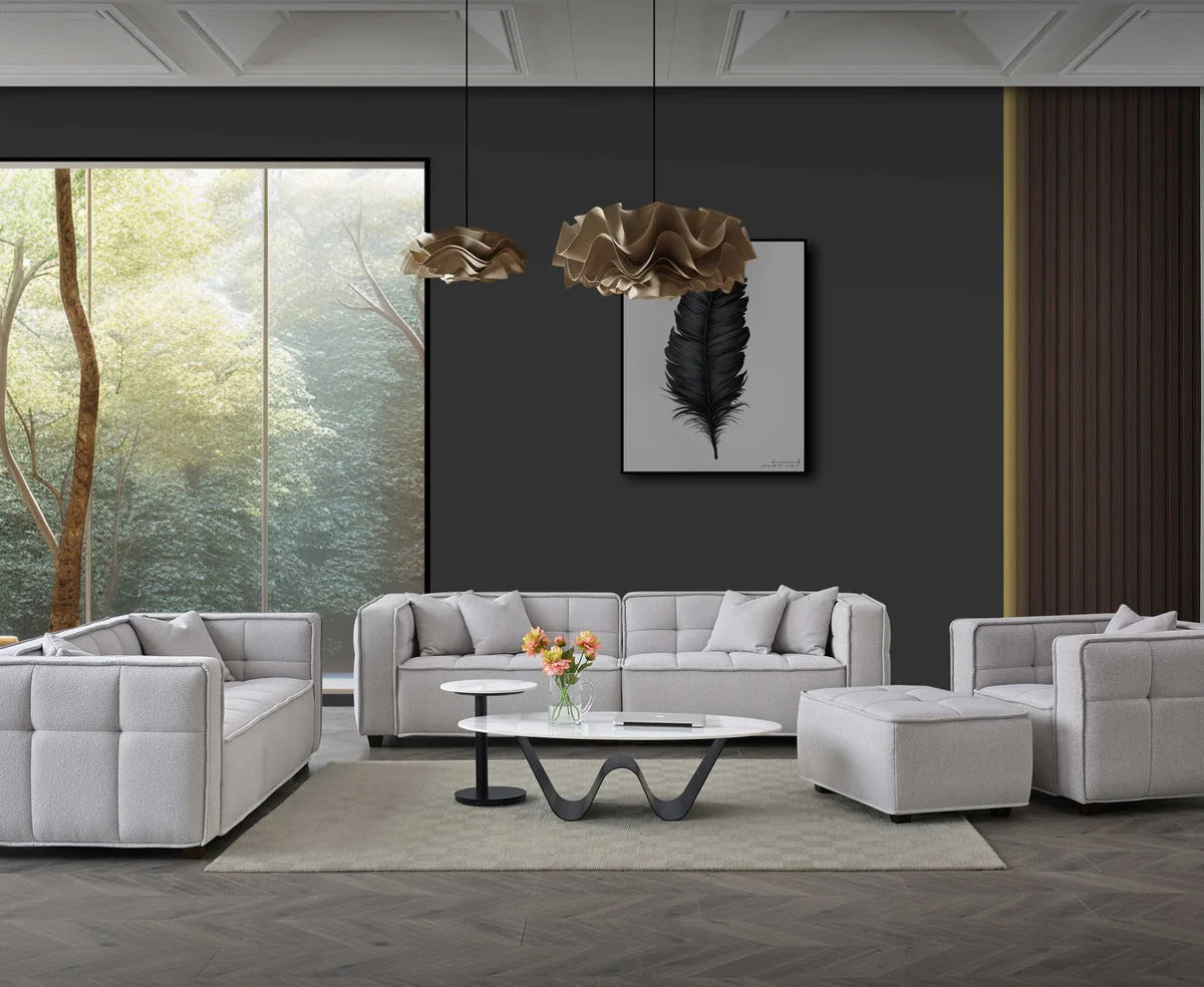 Murray Armchair in Putty Boucle Fabric