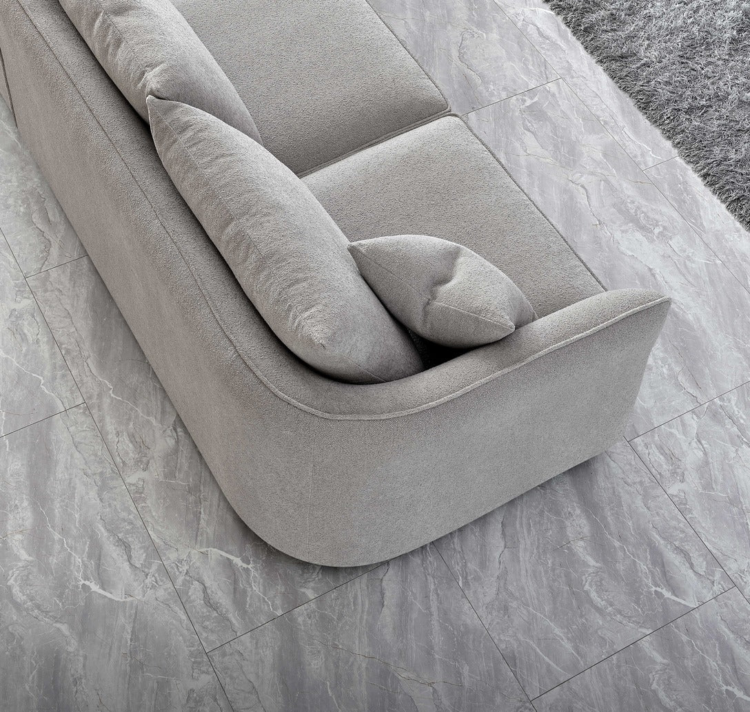 Rubin Right Corner Sofa in Charcoal Boucle