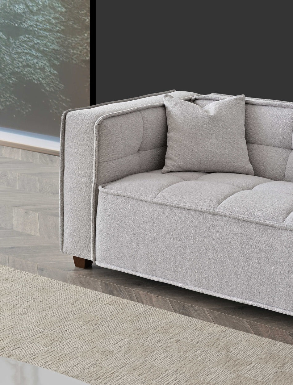 Murray 4 Seater Sofa in Putty Boucle Fabric