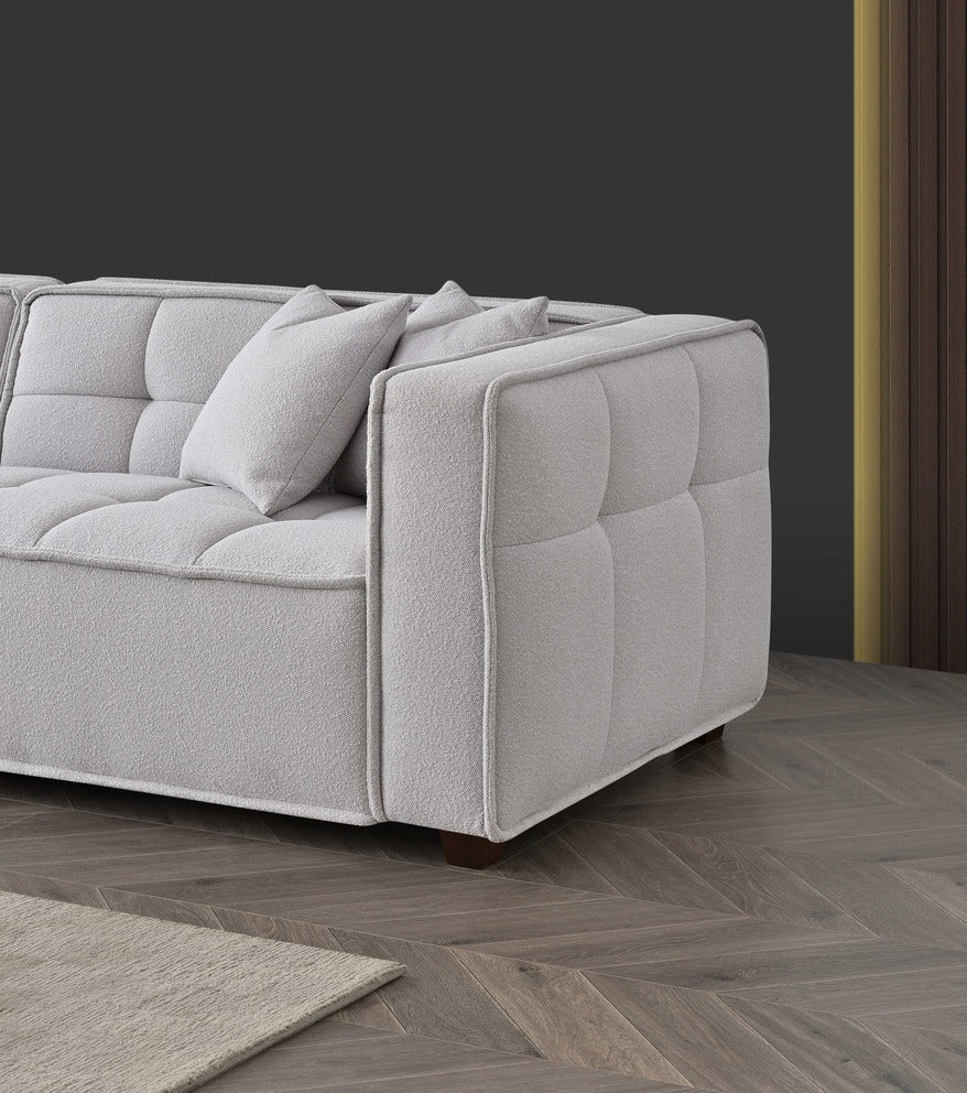 Murray 4 Seater Sofa in Putty Boucle Fabric