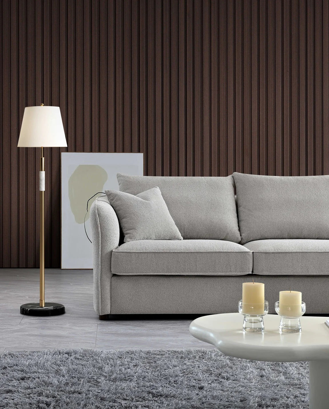 Rubin Right Corner Sofa in Charcoal Boucle