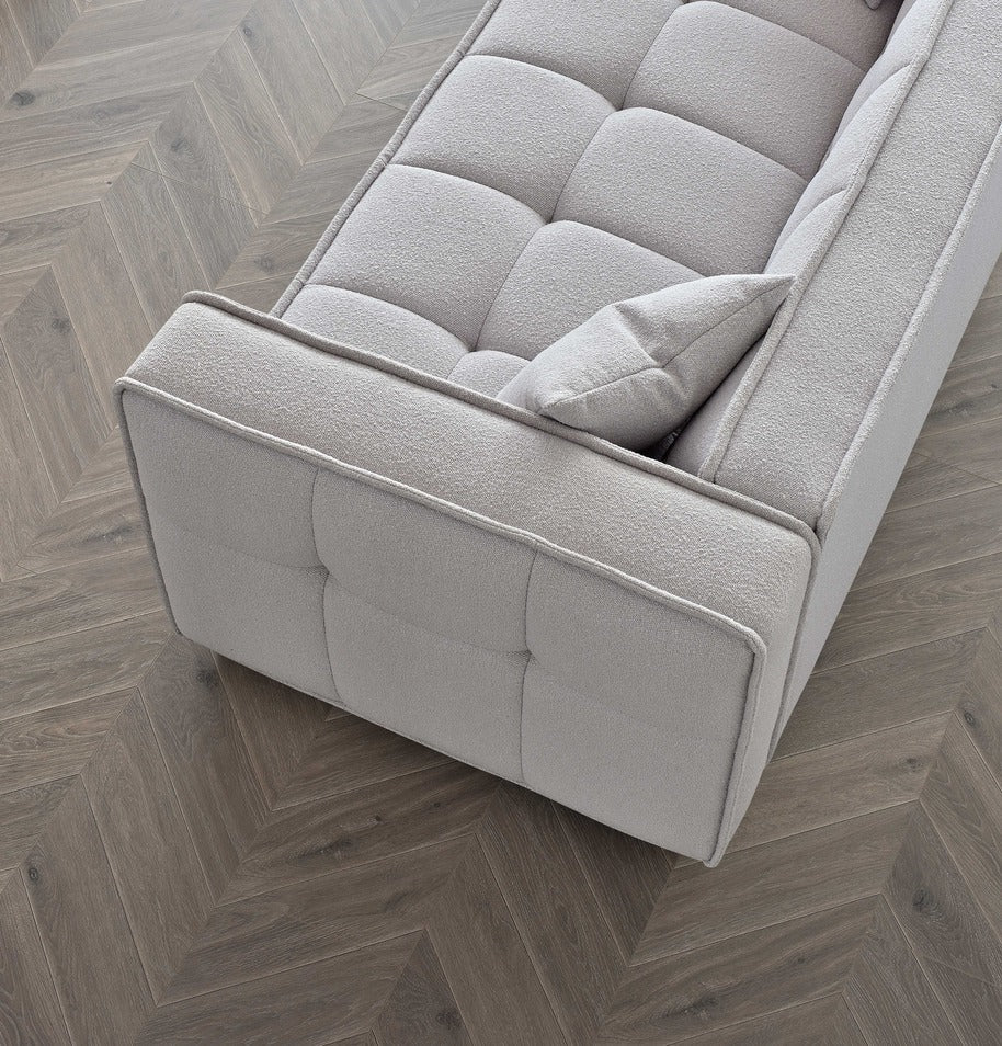 Murray 4 Seater Sofa in Putty Boucle Fabric