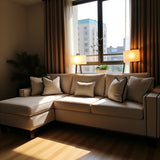 Mayfair Large Right Corner Sofa with Black Piping