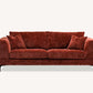 Lenox 3 Seater Sofa in Steel Velvet
