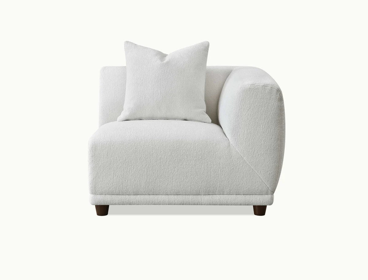 Lottie Right Corner Sofa in Polar Boucle