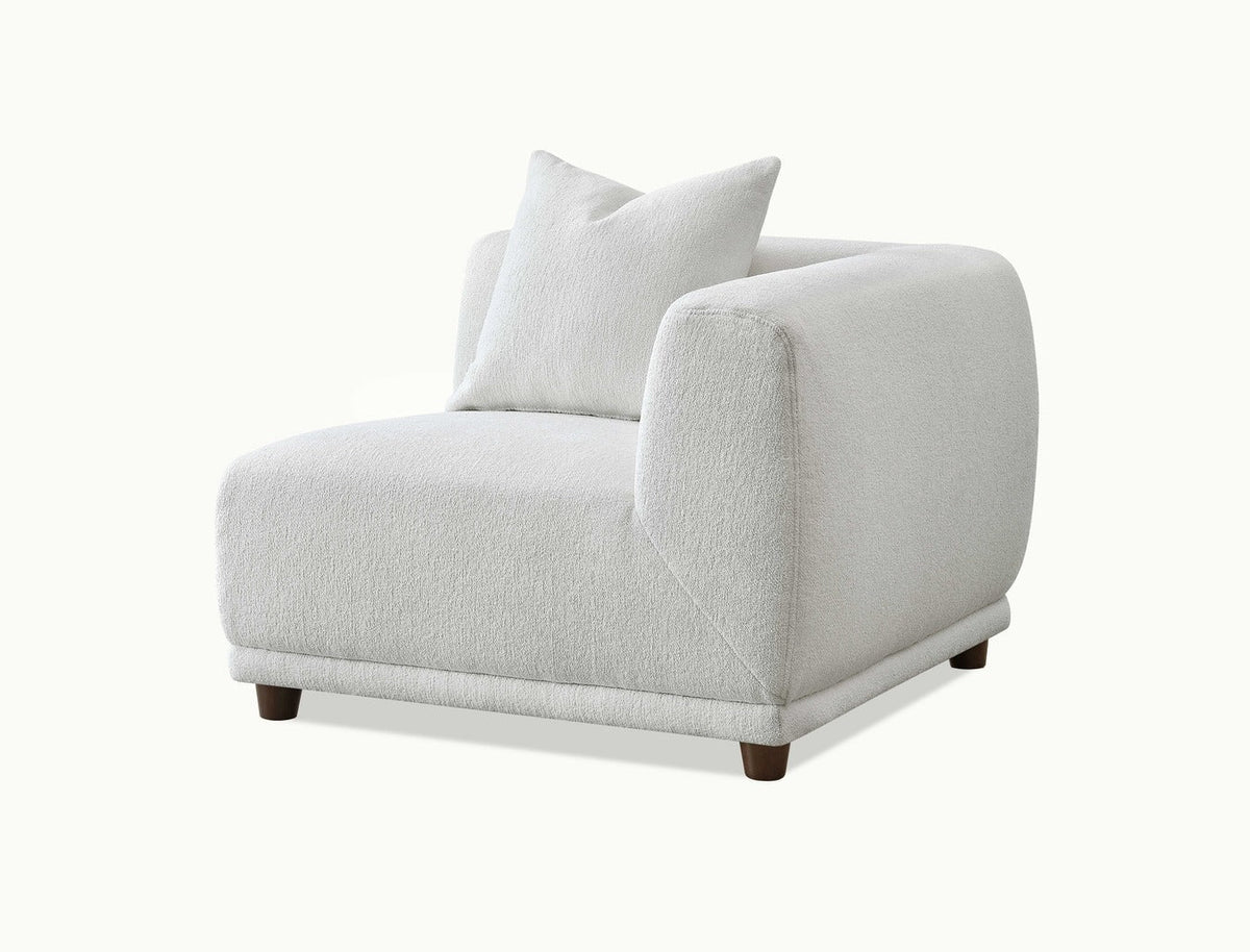 Lottie Right Corner Sofa in Polar Boucle