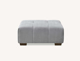 Leanord Footstool in Cloudy Grey Boucle