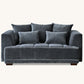 Gramercy 2 Seater Sofa in Steel Velvet