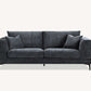 Lenox 3 Seater Sofa in Steel Velvet