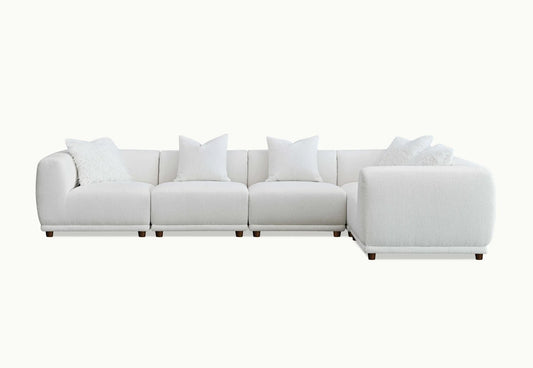Lottie Right Corner Sofa in Polar Boucle