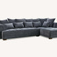 Gramercy Right Corner Sofa in Steel Velvet