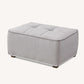 Murray Footstool in Putty Boucle Fabric
