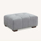 Leanord Footstool in Cloudy Grey Boucle