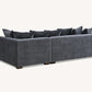 Gramercy Right Corner Sofa in Steel Velvet