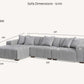 Leanord Sofa in Cloudy Grey Boucle