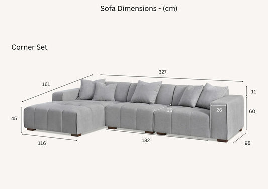 Leanord Sofa in Cloudy Grey Boucle