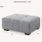 Leanord Footstool in Cloudy Grey Boucle