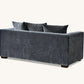Gramercy 2 Seater Sofa in Steel Velvet
