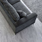 Lenox 3 Seater Sofa in Steel Velvet