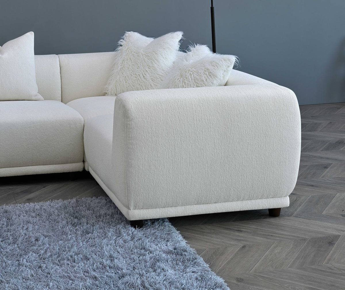Lottie Right Corner Sofa in Polar Boucle