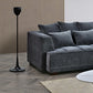 Gramercy Right Corner Sofa in Steel Velvet