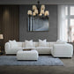 Lottie Right Corner Sofa in Polar Boucle