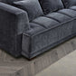 Gramercy Right Corner Sofa in Steel Velvet