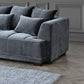 Gramercy 3 Seater Sofa in Steel Velvet
