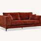 Lenox 3 Seater Sofa in Steel Velvet